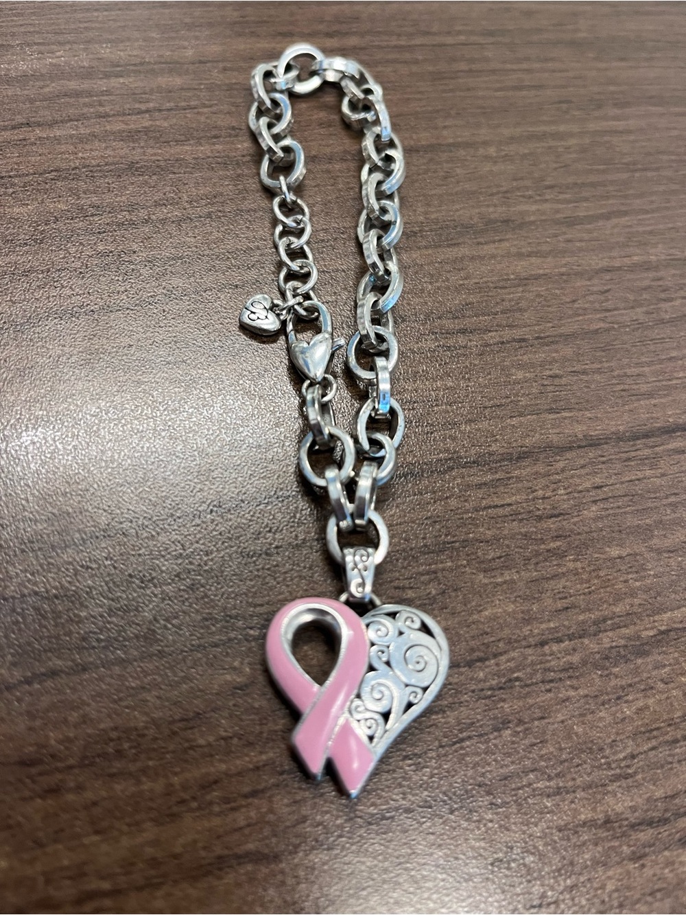 Brighton Power of Pink Retired Heart Charm Collector’s Bracelet
